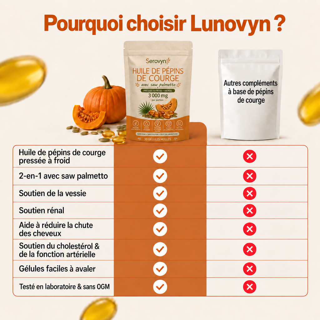 Serovyn™ Huile de Pépins de Courge — Gélules